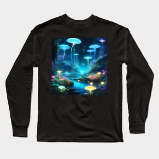 Bioluminescent garden Long Sleeve T-Shirt